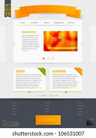 Abstract web site template design, vector eps10 | Abstract orange blur background