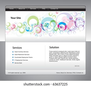abstract web site template design, vector illustration.