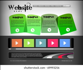 abstract web site template design, vector illustration.