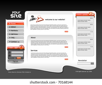 abstract web site template design, vector illustration.