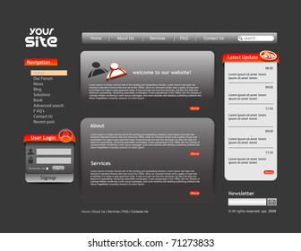 abstract web site template design, vector illustration.