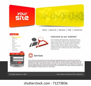 abstract web site template design, vector illustration.