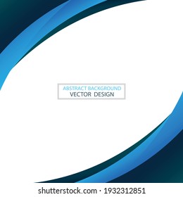Abstract Web Template Black And Blue Lines On White Background - Vector Illustration