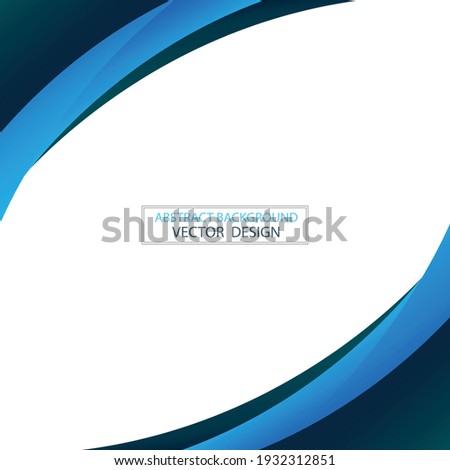 Abstract web template black and blue lines on white background - Vector illustration
