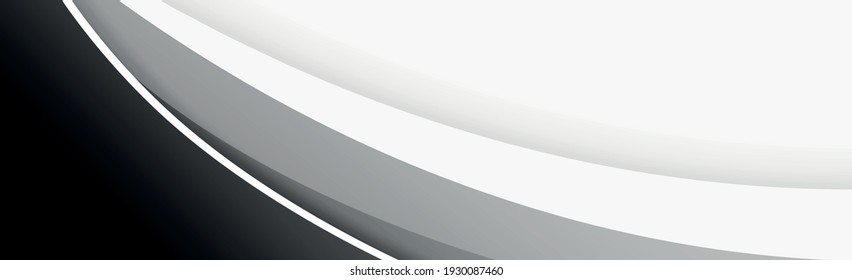 Abstract web template black and gray lines on white background - Vector illustration