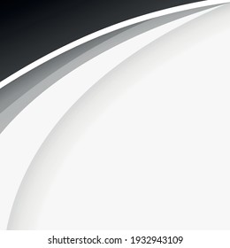 Abstract web template black and gray lines on white background - Vector illustration