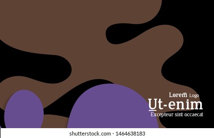 Abstract web templates with wavy cut out of paper layered shapes with realistic shadow. Social media web banner. Bright colored isolated. Overlapping paper cut shapes on gradient background.