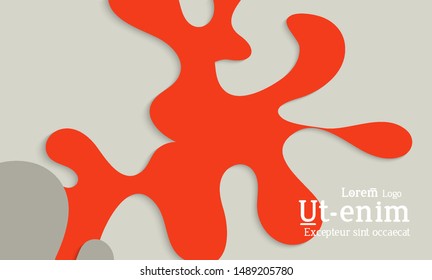 Abstract web templates with wavy cut out of paper layered shapes with realistic shadow. Social media web banner. Bright colored isolated. Overlapping paper cut shapes on gradient background.