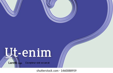 Abstract web templates with wavy embossed gradient shapes on colored background. Social media web banner or landing page. Abstract paper cut 3d layered topographic background.