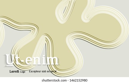 Abstract web templates with wavy embossed gradient shapes on colored background. Social media web banner or landing page. Abstract paper cut 3d layered topographic background.
