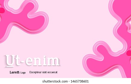 Abstract web templates with wavy embossed gradient shapes on gradient background. Social media web banner or landing page. Fluid lighting effect with smooth liquid colors.
