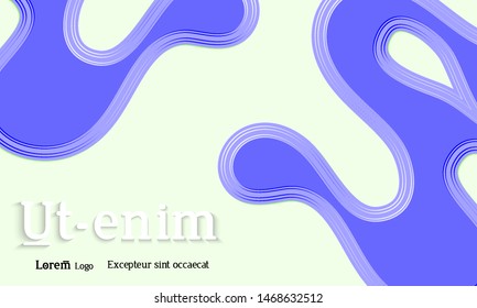 Abstract web templates with wavy embossed gradient shapes on gradient background. Social media web banner or landing page. Fluid lighting effect with smooth liquid colors.