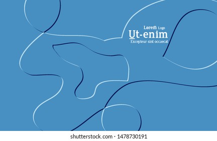 Abstract web templates with wavy embossed shapes on bright colored gradient background. Social media web banner or landing page. Fluid lighting effect with smooth liquid colors.