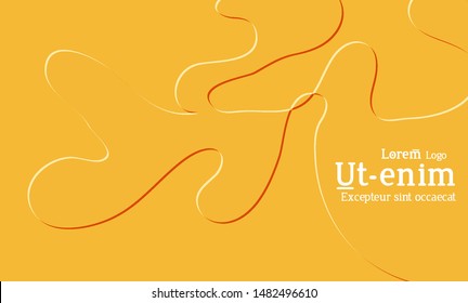 Abstract web templates with wavy embossed shapes on bright colored gradient background. Social media web banner or landing page. Fluid lighting effect with smooth liquid colors.