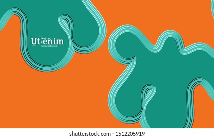 Abstract web templates with wavy embossed gradient shapes on gradient background. Social media web banner or landing page. Fluid lighting effect with smooth liquid colors.