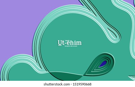 Abstract web templates with wavy embossed gradient shapes on black background. Social media web banner or landing page. Abstract paper cut 3d layered topographic background.
