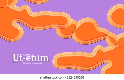 Abstract web templates with wavy embossed gradient shapes on gradient background. Social media web banner or landing page. Fluid lighting effect with smooth liquid colors.