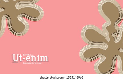 Abstract web templates with wavy embossed gradient shapes on gradient background. Social media web banner or landing page. Fluid lighting effect with smooth liquid colors.