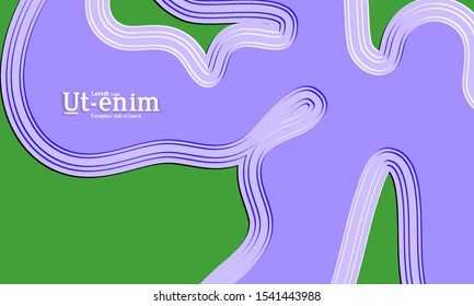 Abstract web templates with wavy embossed gradient shapes on black background. Social media web banner or landing page. Abstract paper cut 3d layered topographic background.