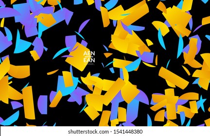 Abstract web templates with wavy embossed shapes on bright colored gradient background. Social media web banner or landing page. Fluid lighting effect with smooth liquid colors.