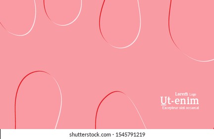 Abstract web templates with wavy embossed shapes on bright colored gradient background. Social media web banner or landing page. Fluid lighting effect with smooth liquid colors.