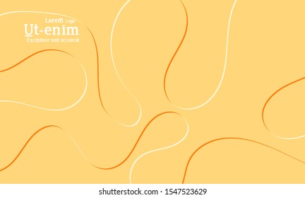 Abstract web templates with wavy embossed shapes on bright colored gradient background. Social media web banner or landing page. Fluid lighting effect with smooth liquid colors.