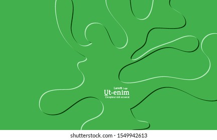 Abstract web templates with wavy embossed shapes on bright colored gradient background. Social media web banner or landing page. Fluid lighting effect with smooth liquid colors.
