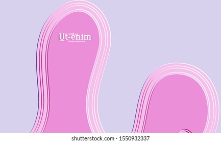 Abstract web templates with wavy embossed gradient shapes on black background. Social media web banner or landing page. Abstract paper cut 3d layered topographic background.