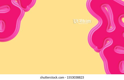 Abstract web templates with wavy embossed gradient shapes on gradient background. Social media web banner or landing page. Fluid lighting effect with smooth liquid colors.