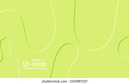 Abstract web templates with wavy embossed shapes on bright colored gradient background. Social media web banner or landing page. Fluid lighting effect with smooth liquid colors.