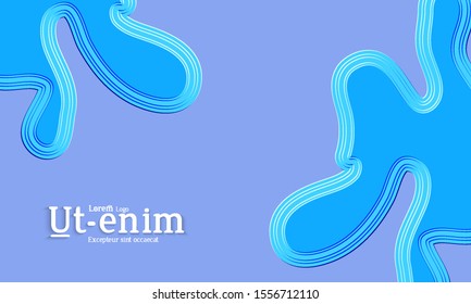 Abstract web templates with wavy embossed gradient shapes on gradient background. Social media web banner or landing page. Fluid lighting effect with smooth liquid colors.