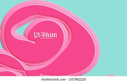 Abstract web templates with wavy embossed gradient shapes on black background. Social media web banner or landing page. Abstract paper cut 3d layered topographic background.