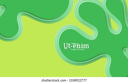 Abstract web templates with wavy embossed gradient shapes on gradient background. Social media web banner or landing page. Fluid lighting effect with smooth liquid colors.