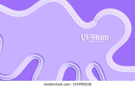 Abstract web templates with wavy embossed gradient shapes on gradient background. Social media web banner or landing page. Abstract paper cut 3d layered topographic background.