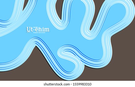 Abstract web templates with wavy embossed gradient shapes on black background. Social media web banner or landing page. Abstract paper cut 3d layered topographic background.