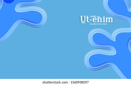 Abstract web templates with wavy embossed gradient shapes on gradient background. Social media web banner or landing page. Fluid lighting effect with smooth liquid colors.