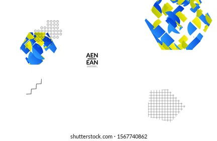 Abstract web templates with wavy embossed shapes on bright colored gradient background. Social media web banner or landing page. Fluid lighting effect with smooth liquid colors.