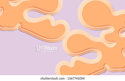 Abstract web templates with wavy embossed gradient shapes on gradient background. Social media web banner or landing page. Fluid lighting effect with smooth liquid colors.