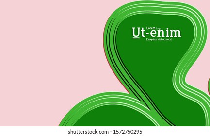 Abstract web templates with wavy embossed gradient shapes on colored background. Social media web banner or landing page. Abstract paper cut 3d layered topographic background.