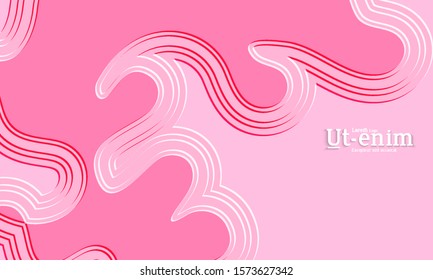 Abstract web templates with wavy embossed gradient shapes on black background. Social media web banner or landing page. Abstract paper cut 3d layered topographic background.
