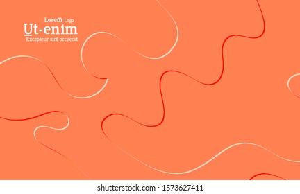 Abstract web templates with wavy embossed shapes on bright colored gradient background. Social media web banner or landing page. Fluid lighting effect with smooth liquid colors.