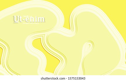 Abstract web templates with wavy embossed gradient shapes on colored background. Social media web banner or landing page. Abstract paper cut 3d layered topographic background.