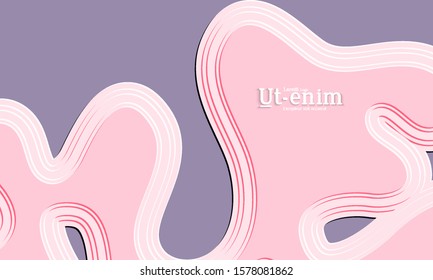 Abstract web templates with wavy embossed gradient shapes on black background. Social media web banner or landing page. Abstract paper cut 3d layered topographic background.
