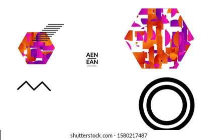 Abstract web templates with wavy embossed shapes on bright colored gradient background. Social media web banner or landing page. Fluid lighting effect with smooth liquid colors.