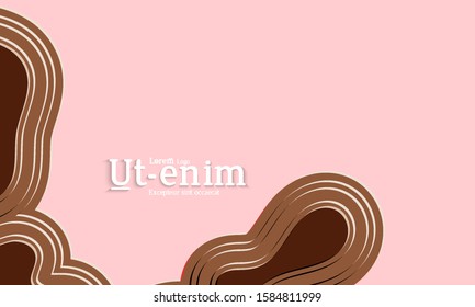 Abstract web templates with wavy embossed gradient shapes on black background. Social media web banner or landing page. Abstract paper cut 3d layered topographic background.