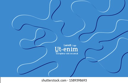 Abstract web templates with wavy embossed shapes on bright colored gradient background. Social media web banner or landing page. Fluid lighting effect with smooth liquid colors.