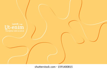 Abstract web templates with wavy embossed shapes on bright colored gradient background. Social media web banner or landing page. Fluid lighting effect with smooth liquid colors.