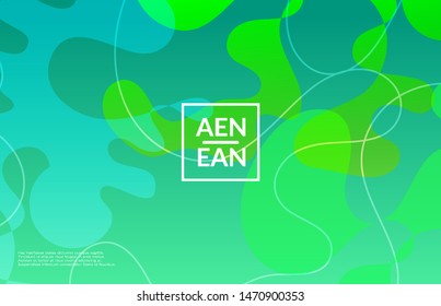 Abstract web templates with wavy gradient shapes and curvy lines. Social media web banner or landing page. Wavy geometric background.