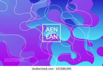 Abstract web templates with wavy gradient shapes and curvy lines. Social media web banner or landing page. Wavy geometric background.