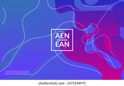 Abstract web templates with wavy gradient shapes and curvy lines. Social media web banner or landing page. Wavy geometric background.